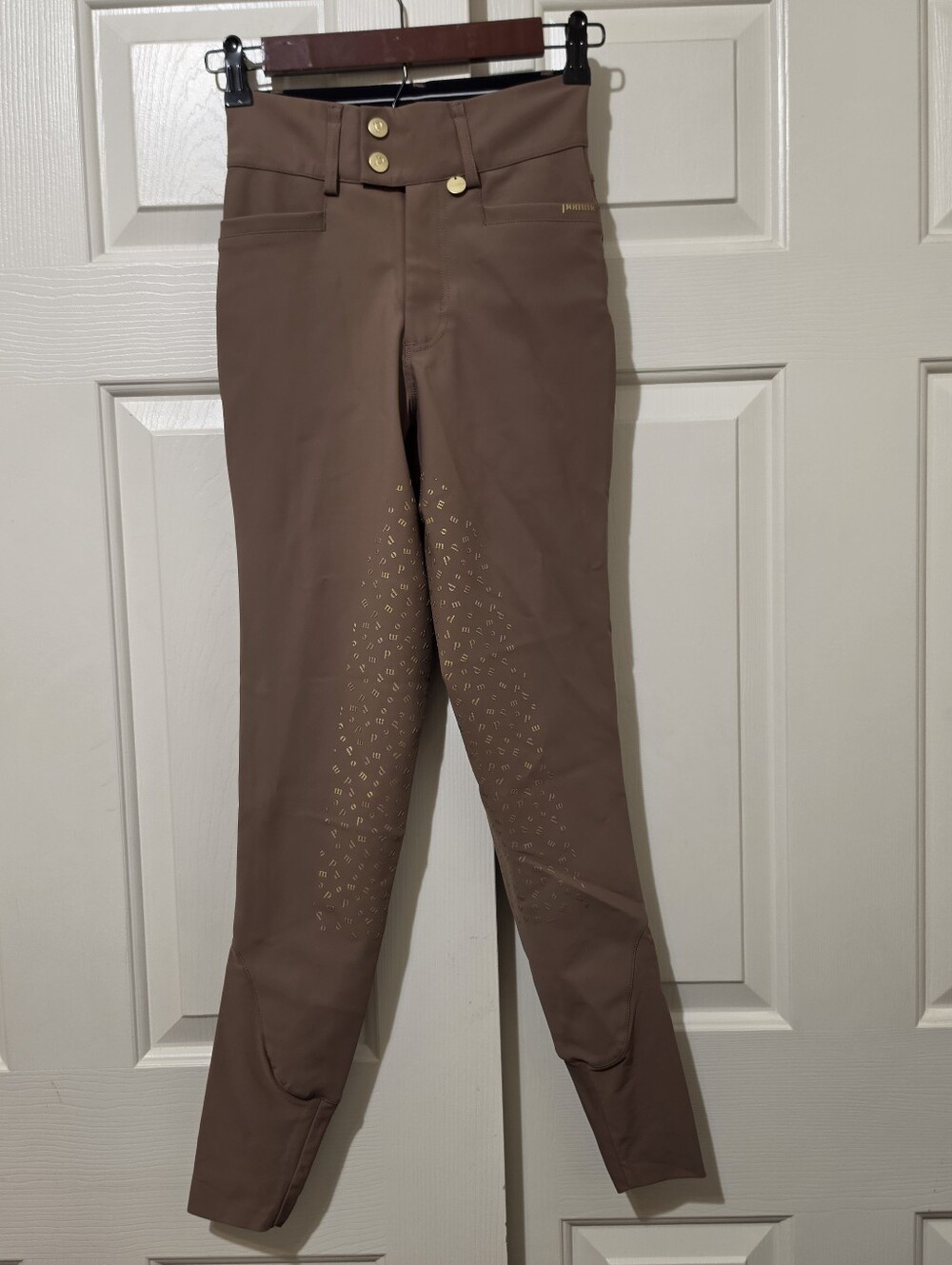 Pomme Nellie Equestrian Breeches Sz XS Deep Taupe